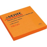 Блок  самоклеящийся, 76*76 мм, 100 л., deVENTE, неон, оранжевый, 2010332