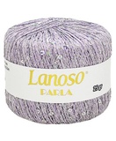 Пряжа Lanoso PARLA 25г/217м (75% люрекс 25% пайетки),  светло-сиреневый с серебряными пайетками, 4751