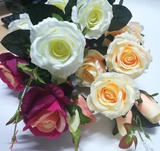 Букет "Роза кустовая" 70см, текстиль, цвет в ассортименте
