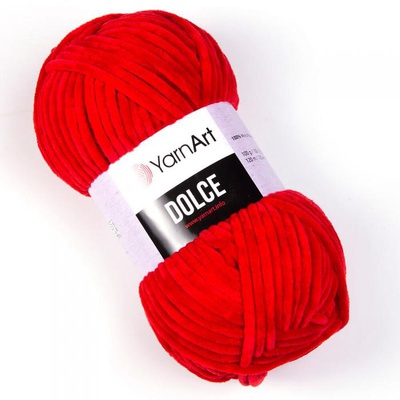 Пряжа YarnArt DOLCE 100г/120м  (100% микрополиэстер), алый [748]