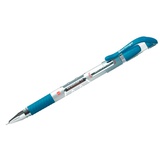 Ручка шариковая 0,5мм синяя Berlingo "Western", грип, металлический наконечник, прозрачный корпус, 223701
