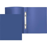 Папка 2 кольца 21мм Attomex, d=16 мм, 500 мкм, фактура "песок", непрозрачная синяя, 3081402