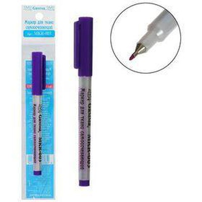 Маркер по ткани самоисчезающий, линия письма 0,5мм, фиолетовый  Gamma MKR-003 (Япония)
