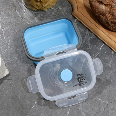 Складной контейнер (пластик/силикон) 350 мл, «Стратегический запас», (прямоугольный), 5617890