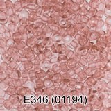Бисер стеклянный GAMMA 5гр "сольгель" прозрачный, светло-розовый, круглый 10/*2,3мм, 1-й сорт Чехия, Е346 (01194)
