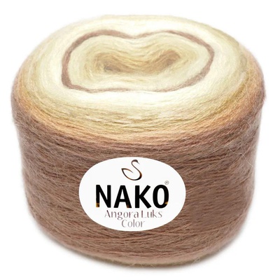Пряжа NAKO Angora Luks Color 150г/810м (5% мохер / 15% шерсть / 80% акрил) (82359)