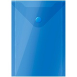 Папка на кнопке А6 (105х148мм) 150 мкм, полупрозрачная синяя, OfficeSpace, ШК, 267535