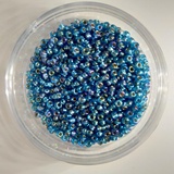 Стеклянный бисер Colibry 20г прозрачный голубой с посеребреным отверстием (52,5)