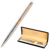 Ручка шариковая подарочная GALANT "NUANCE SILVER", синяя, узел 0,7 мм, корпус серебристый, детали розовое золото, [143520]