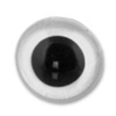 Глаза винтовые с заглушками, кристальные 1 пара, цвет белый, 12мм, [CRE-12]
