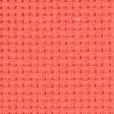 Канва для вышивания средняя №563 40х50см /10смх55кл. коралл,  [№563 коралл]