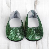 Туфли для куклы «Блёстки», длина стопы: 7 см, цвет зеленый,  [4258940]