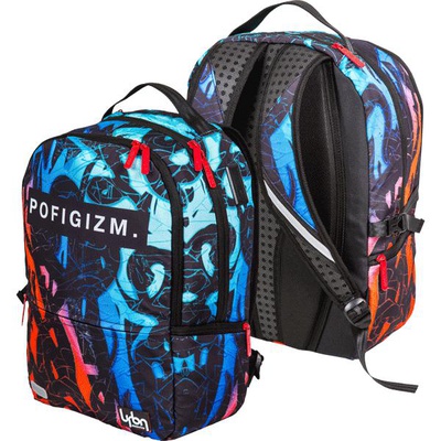 Рюкзак подростковый deVENTE. Label. Pofigizm, 39х30х17 см, текстильный, (19 л) 750 г, эргономичная вентилируемая спинка и широкие вентилируемые S-образные регулируемые лямки, отделения на молнии, уплотненные отделения для ноутбука до 15дюймов и книг, 1 передний карман на молнии, боковые карманы на молнии, карман для очков с мягкой флисовой подкладкой, потайной карман анти-вор в спинке, боковая стяжка для регулировки объема, разъемы для USB и наушников, каучуковые ножки, светоотражающие элементы, 7032442