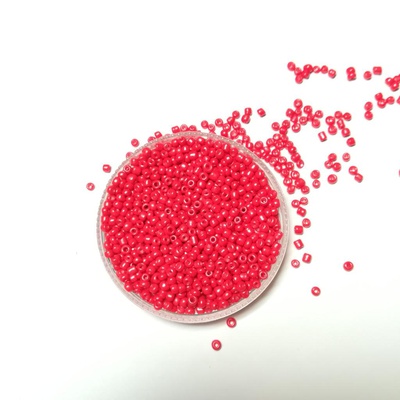 Стеклянный бисер Colibry 20г непрозрачный блестящий красный (66,5)
