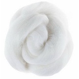 Шерсть для валяния Пехорка 50гр. 100% шерсть полутонкая, цвет: белый  [01]