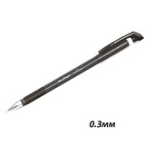 Ручка шариковая 0,3мм черная Berlingo "xFine", резиновый грип, металлический наконечник [256290]