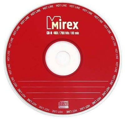 Диск CD-R Mirex 700мб 48х  ХотЛайн, в обтяжке 50/100шт