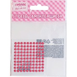 Стразы самоклеящиеся акрил deVENTE. Dots 100шт. 4 мм, пурпурный, на карточке, в пластиковом пакете с блистерным подвесом [8002177]