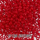 Бисер стеклянный GAMMA 5гр непрозрачный, красный, круглый 10/*2,3мм, 1-й сорт Чехия, С138 (93190)