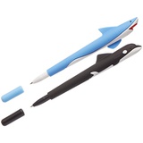 Ручка шариковая 0,7мм синяя MESHU "Shark&Whale", софтач, корпус мягкий пластик, ассорти, 296414