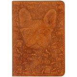 Oбложка для паспорта Кожевенная мануфактура, нат. кожа, "Пес Мудрый", коричневый Оbl_11133