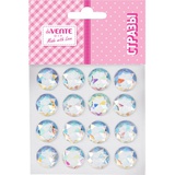 Стразы самоклеящиеся deVENTE. DIY Diamonds, 16шт., (20мм) акриловые, круглые, переливающиеся, в пластиковом пакете с блистерным подвесом, 8002596