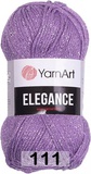Пряжа YarnArt Elegance 50г/130м (88% хлопок, 12% металлик) 111 сирень