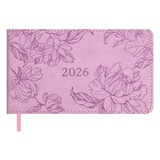 Еженедельник датированный 2026г. 150х87мм 64л. линия, ESCALADA, мягкий переплёт, кожзам "Виннер", блинтовое тиснение, лиловый, 70402