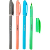 Ручка шариковая на масляной основе 0,7мм синяя deVENTE Triolino Pastell, Speed Pro, полупрозрачный пастельный трехгранный корпус с каучуковым держателем, сменный стержень, индивидуальная маркировка, в картонной коробке, 5073465