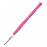 Крючок для вязания (13,5см) (2,8мм) Maxwell никель/розовый, с золотой головкой  [MAXW.8207]