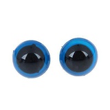 Глаза винтовые с заглушками, полупрозрачные 4 шт, цвет голубой,1,4*1,4 см, 1553381