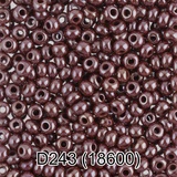 Бисер стеклянный GAMMA 5гр непрозрачный блестящий, бордовый, круглый 10/*2,3мм, 1-й сорт Чехия, D243 (18600)
