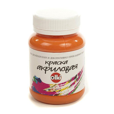 Акрил художественный 100мл Olki, оранжевая,  [ОЛ.2575]