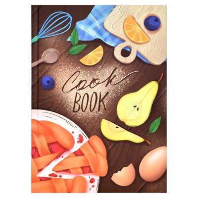 Записная книжка для записи кулинарных рецептов, 220х136мм, 96л, Любимые рецепты, твердый переплёт, матовая ламинация, 57924