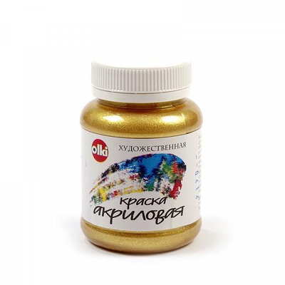 Акрил художественный 100мл Olki, Металлик золото сверкающее,  [ОЛ.4920]