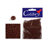Стеклянный бисер Colibry 20г непрозрачный блестящий коричневый (67)