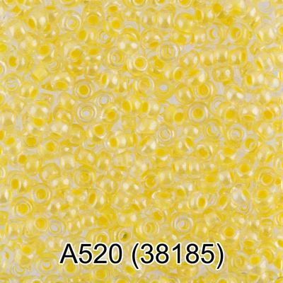 Бисер стеклянный GAMMA 5гр прозрачный блестящий с цветным отверстием, малиновый, круглый 10/*2,3мм, 1-й сорт Чехия, A214 (38125)