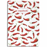 Тетрадь 48 л. клетка сшивка, Hot Peppers, бежевая бумага 70 г/м2, обложка SoftTouch, 403779