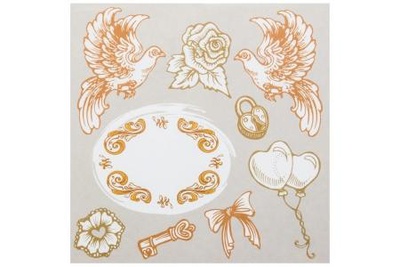 Decola Бумага д/ скрап. 15х15см 5л. Свадебный мотив №15,  [124903]