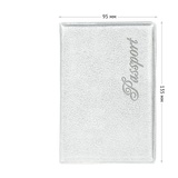 Oбложка для паспорта OfficeSpace "Fusion", мягкий полиуретан, серебро, тиснение, 342739