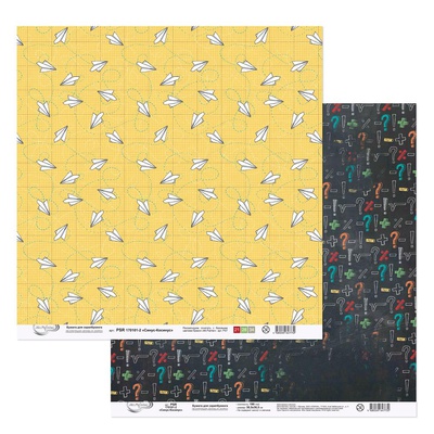 Бумага д/скрапб. Mr.Painter Синус-Косинус 2 190гр/м2 30,5х30,5см,  [PSR170101-2]