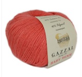 Пряжа Gazzal Baby Wool 50г/175м (40%акрил /40%мериносовая шерсть /20%кашемир ПА) 819