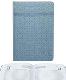 Ежедневник А5 полудатированный Intelligent. Голубой с узором, кожзам, мягкая обложка, CE-6039