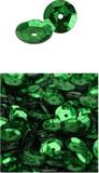 Пайетки 6мм граненые голографические мал. натур. зеленые 10г