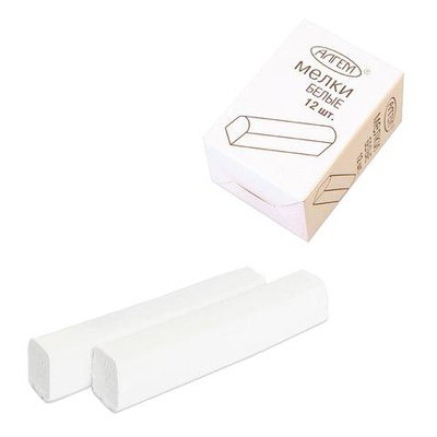 Набор белого мела, Алгем 12шт., квадратный, НМБ-12