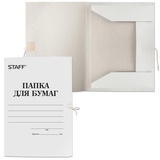 Папка для бумаг с завязками А4 "Дело",картонная белая, плотность 310 г/м2, до 200л, немелован.
