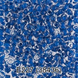 Бисер стеклянный GAMMA 5гр кристально-прозрачный с ярким цветным отверстием, синий, круглый 10/*2,3мм, 1-й сорт Чехия, Е227 (38436)