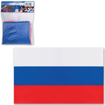 Флаг РФ (70*105см), синтетическмй шёлк ( инд.упаковка), сублимационные чернила гарантируют яркие и сочные цвета, которые не поблекнут под воздействием осадков или прямых солнечных лучей.,  268468
