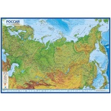 Карта "Россия" физическая 1:8,5млн. (1010*700мм), интерактивная, с ламинацией, европодвес, Globen, КН051