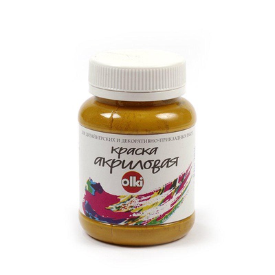 Акрил художественный 100мл Olki, охра желтая,  [ОЛ.2568]